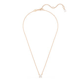 Stilla Attract pendant, Square cut, White, Rose gold-tone plated
